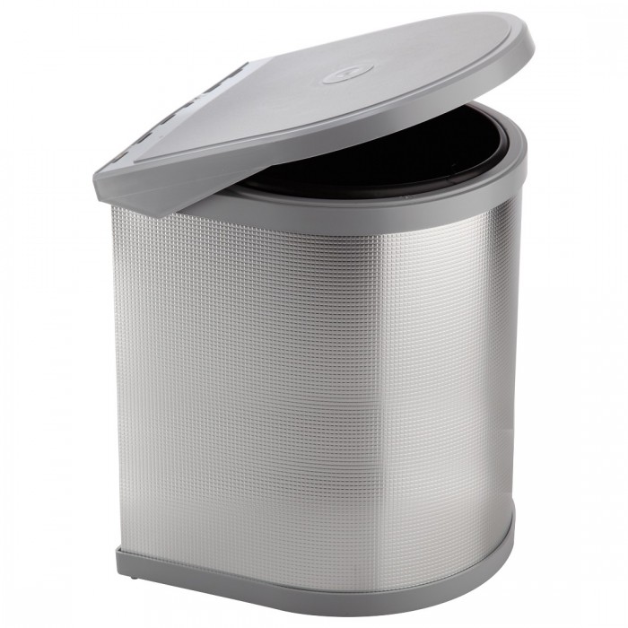 Stainless steel door-mounted automatic opening trash can RING 13qt (12lt) bin