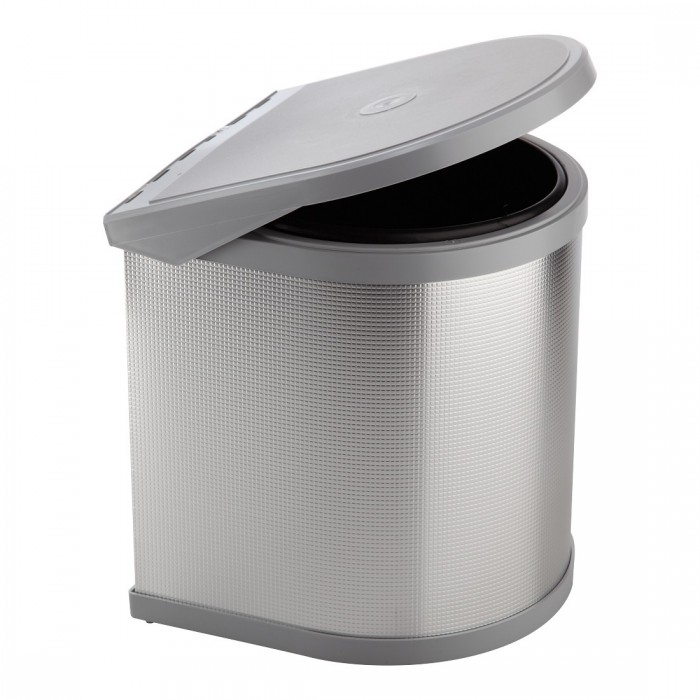 Aluminum door-mounted automatic opening trash can RING 11qt (10lt) bin