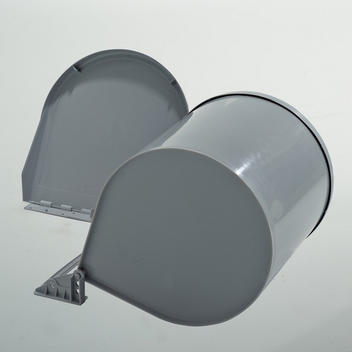 Door-mounted automatic opening trash can RING