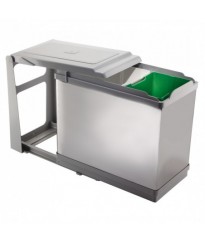 Pull Out Trash Can Tower 2 bins total capacity 28qt (26lt)
