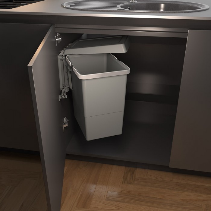 Door-mounted automatic opening trash can SWING 2.0